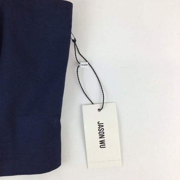 NWT Jason Wu Navy Square Neck Crop Top | Medium - Picture 8 of 10